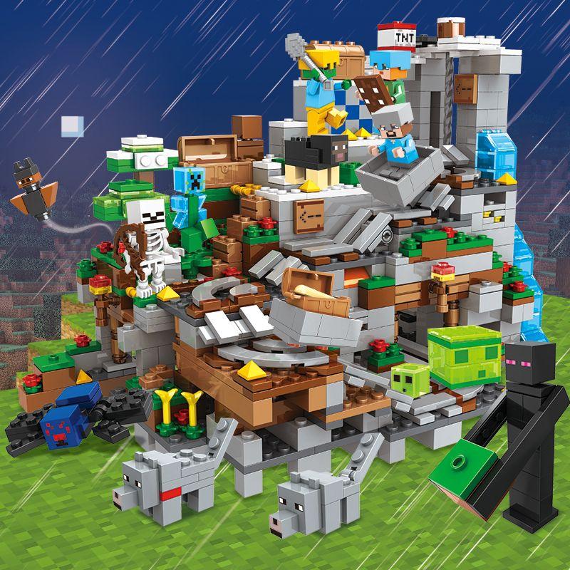 Bloco de Montar Caverna Zumbi Craft Brinquedo 1315 pçs 8806